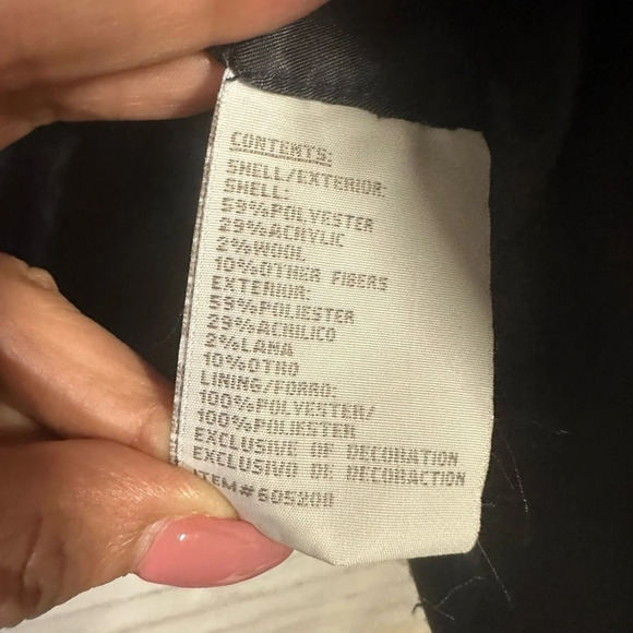 London Fog Girls Plaid Hooded Pea Coat Size 14/16 - Picture 6 of 6